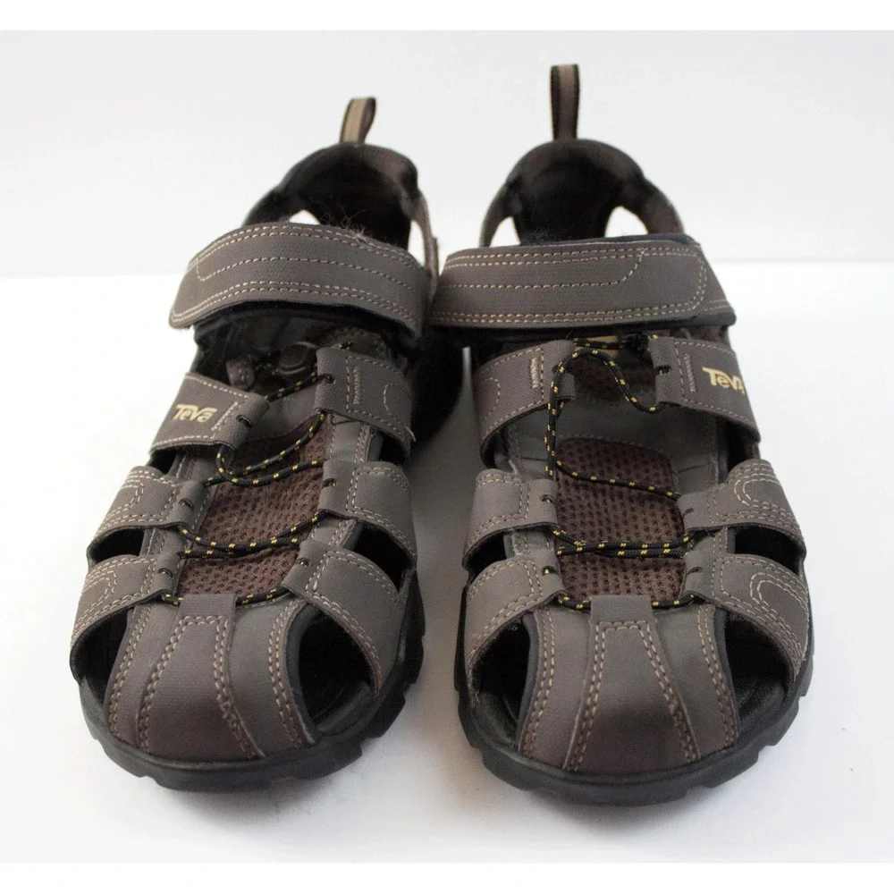 Teva Forebay Fisherman Mens‎ Sport Hiking Sandals Shoc Pad Walking Brown Size 8